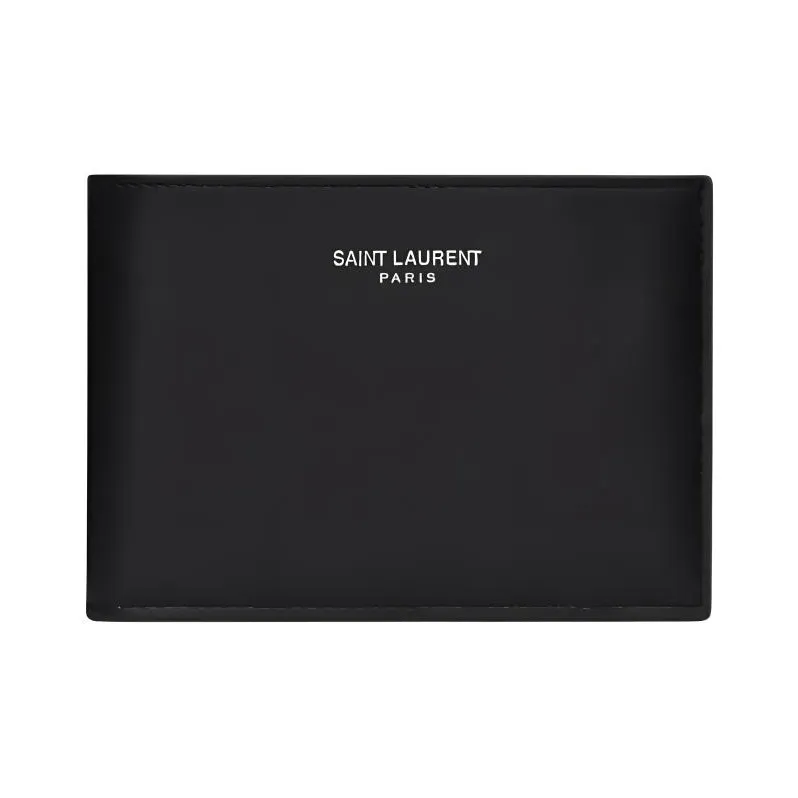 SAINT LAURENT PARIS Leather Card Holder Men's Black-0
