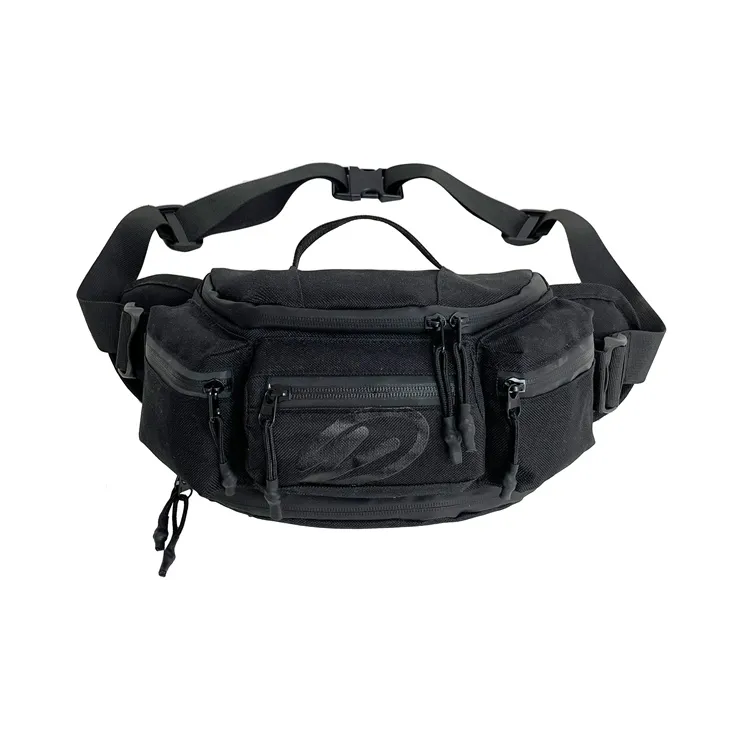 Shouldcat Oxford Sling Bag Unisex Black White/Black & Orange & Green-5
