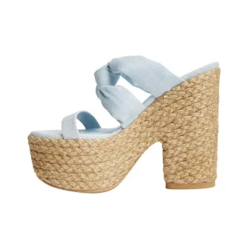 Stuart Weitzman/SW Playa Slide Slippers 14.5cm Women's Blue