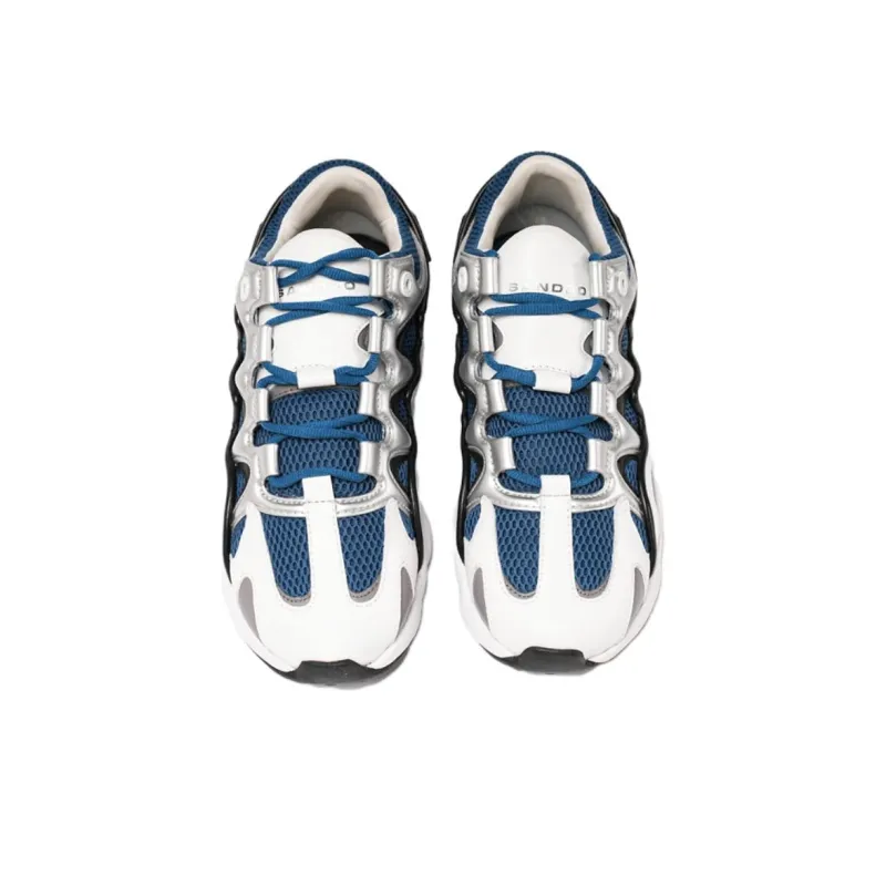 Sandro Low Top Chunky Sneakers Men's White Blue-2