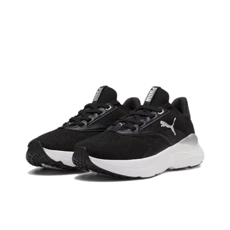 PUMA Softride Anti Slip Wear Resistant Low Top Running Shoes Women's Black-2