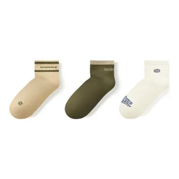 Skechers Sports Alliance Series Ankle Socks Unisex 3 Pack Beige/Umber/Gray Walnut