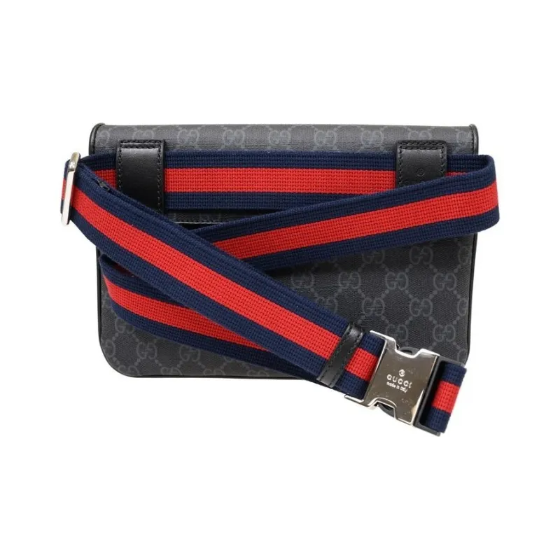 GUCCI PVC Crossbody Bag, Shoulder Bag Unisex Black-2