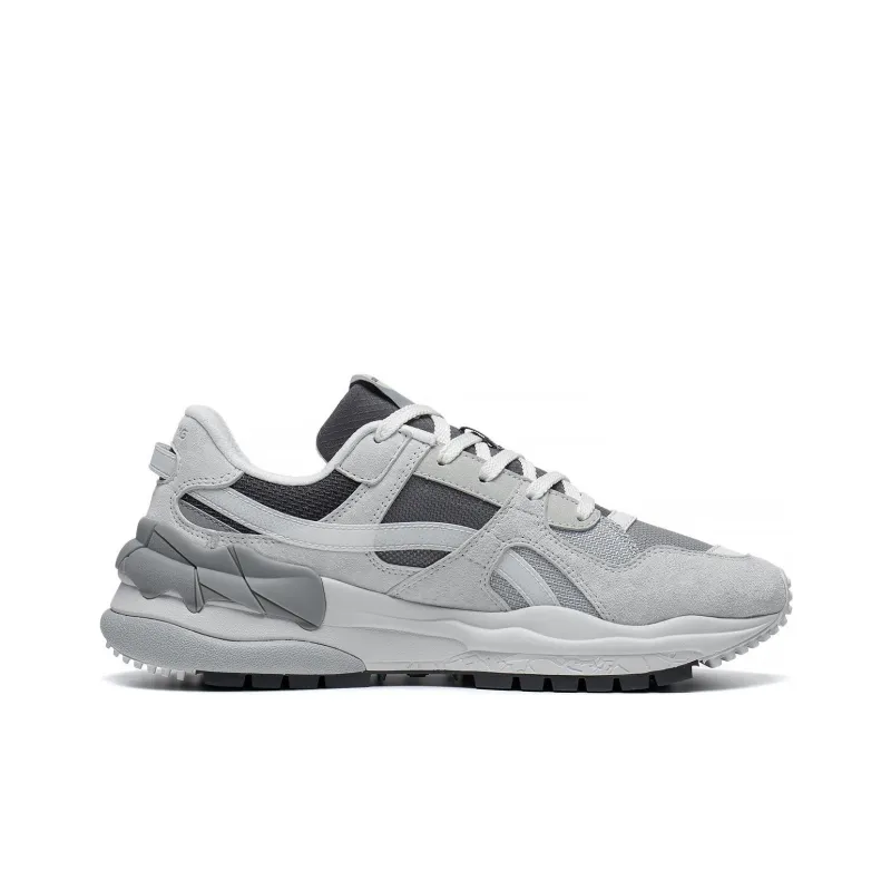 LiNing Origin CF Tracing Durable Breathable Low Top Sports Casual Shoes Women's Gray Black-1