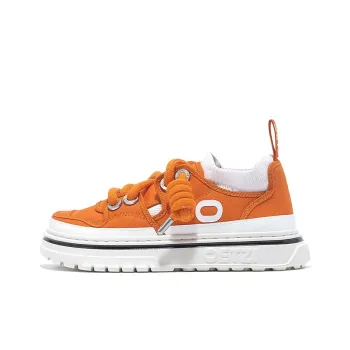 OETZI Super Light Wear Resistant Breathable Lightweight Height Increasing Low Top Casual Shoes Unisex Orange
