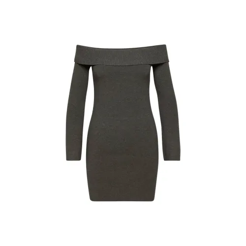 ARITZIA Long-Sleeved Dresses Women's Heather Charcoal/Stone Phoebe Zhennan Charcoal