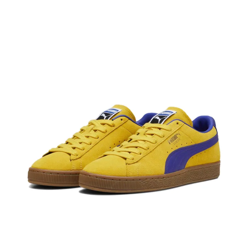 PUMA Suede Terrace Anti Slip Wear Resistant Low Top Skateboard Shoes Unisex Purple Yellow-2