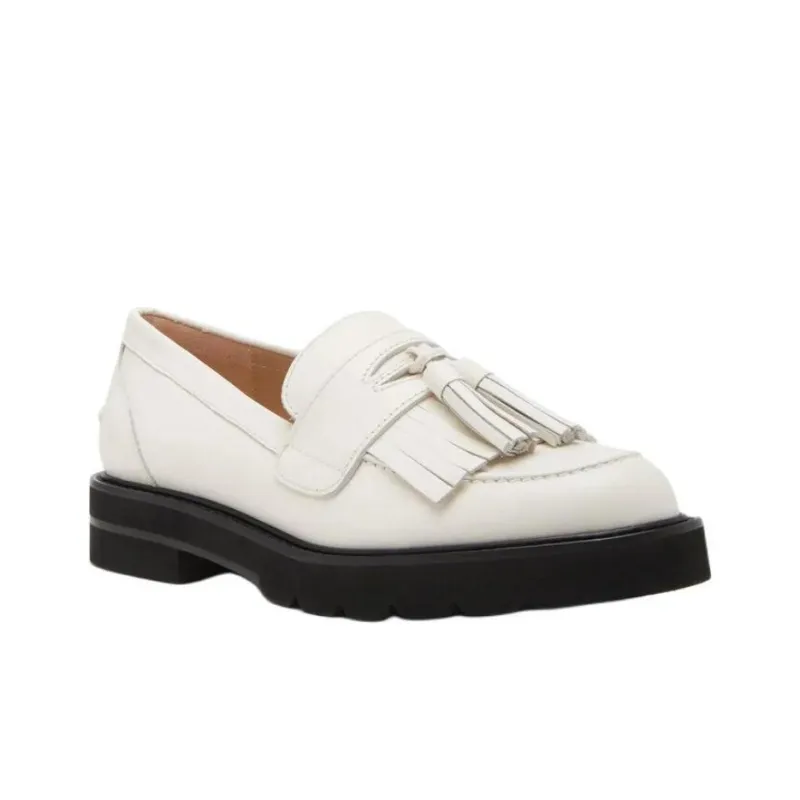 Stuart Weitzman/SW Liet Lug Sole Loafers 3cm Women's White-2