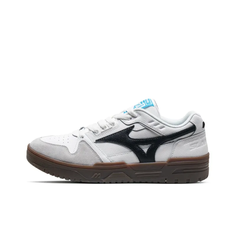 Mizuno Anti Slip Wear Resistant Low Top Casual Shoes Unisex Beige White Black Brown-0