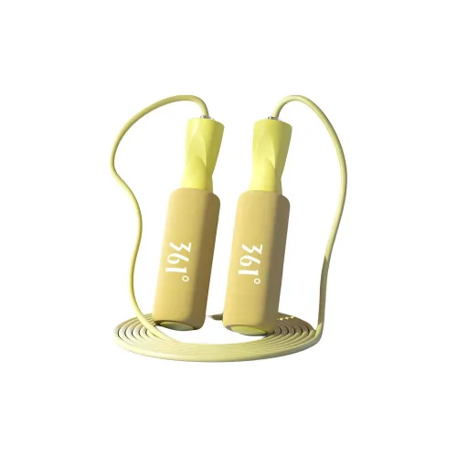 361° Student Supply Non Countable Jump Ropes Kids PVC Cord, Sponge+PP Controller 2.8m Yellow