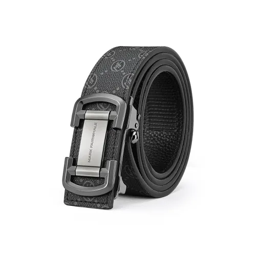 FAIRWHALE Business Casual Automatic Buckle Inner Mesh Belt Pvc Leather Belts Men's Width 3.5CM