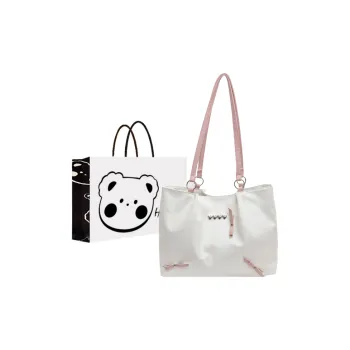 NX DOUGHNUT PU Tote Bag Shoulder Bag Regular Women's Black/Ecru/Silver/Blue