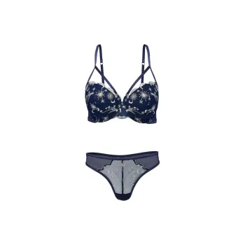 Victoria's Secret Estelle Balconette Bra And Panty Set In / M B Underwear Set Women's Medieval Blue