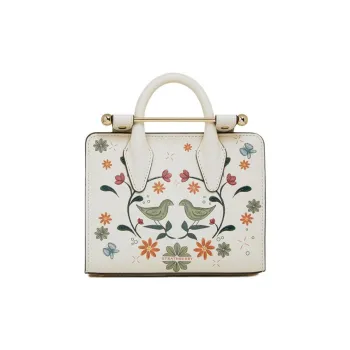 Strathberry Smooth Calf Leather Tote Bag Shopping Bag Shoulder Bag Crossbody Bag Handbag Mini Women's Oatmeal Beige