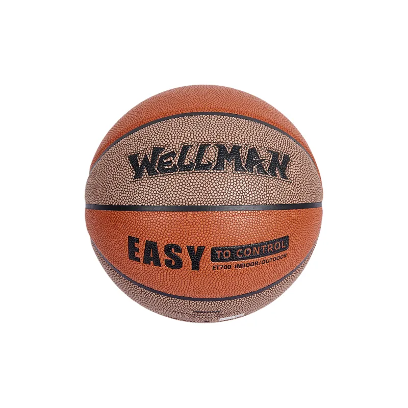 WELLman PU Basketball Brown Gray Size 7 Training Unisex-0