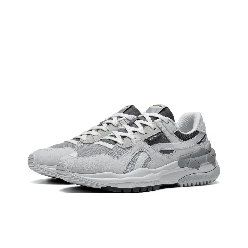 LiNing Origin CF Tracing Durable Breathable Low Top Sports Casual Shoes Women's Gray Black-2