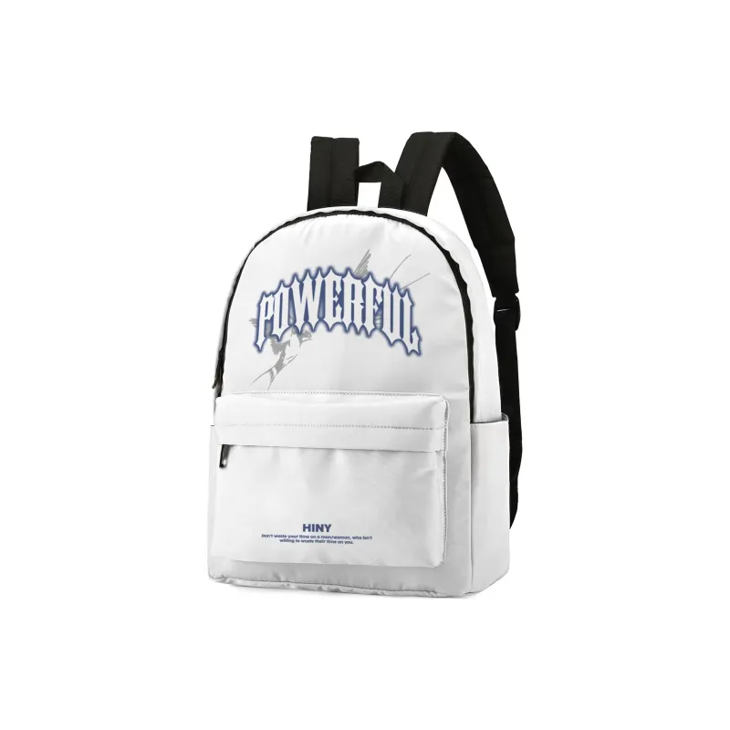 HINY Polyester Backpack 13 Inch Laptop Bag Regular Unisex White-8