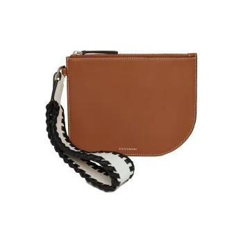 Strathberry COLLAGERIE Collaboration Smooth Calf Leather Clutch Women's Chestnut/Vanilla/Black