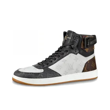 LOUIS VUITTON Rivoli Sneaker Boots 'Patched White Monogram'