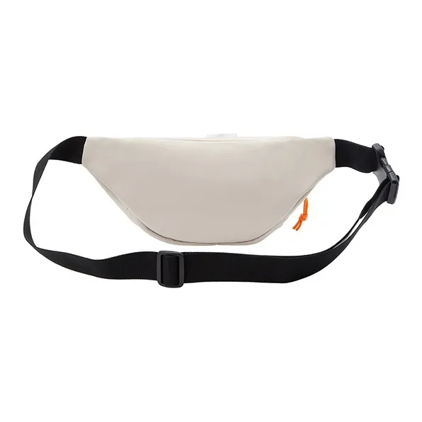 SEM/R Polyester Crescent Bag Asymmetrical Shoulder Bag Shoulder Bag Sling Bag Small Size Unisex Ecru/Black-1