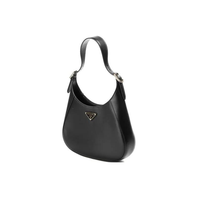 PRADA Cleo Calfskin Handbag Shoulder Bag Women's Black-1