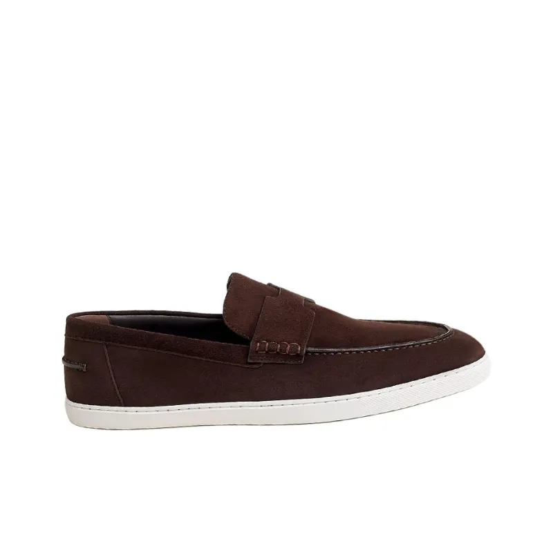 HERMES Mocassini Loafers Men's Burgundy-1