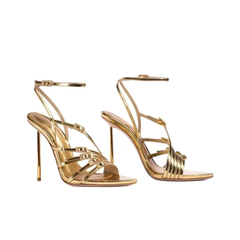 Le Silla 120mm Scarlet Strappy Sandals Women's-2