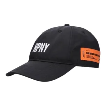 HERON PRESTON Cotton Baseball Caps Men's Black