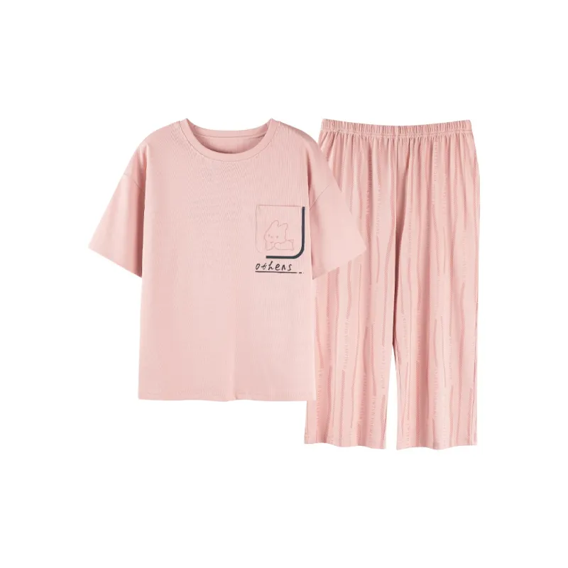 The Story Of The Flower Season Pajama Set Women's Pink-0