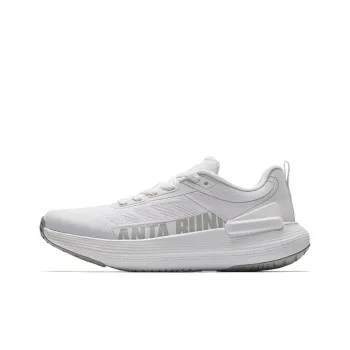Anta Abrasion Resistant Low Top Casual Running Shoes Women's Pure White