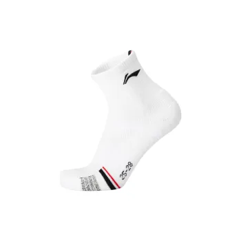 LiNing Badminton Series Mid Calf Socks Men's 1 Pack White Black