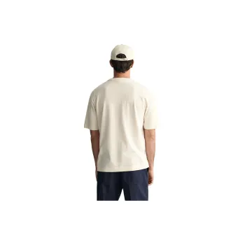 GANT T Shirts Men Milk White