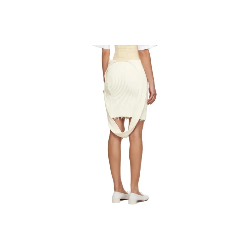 MM6 Maison Margiela Casual Short Skirts Women's White-1
