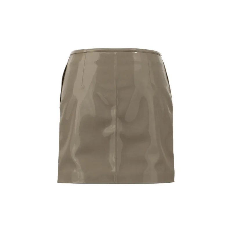 URBAN REVIVO Casual Short Skirts Women's Khaki-1
