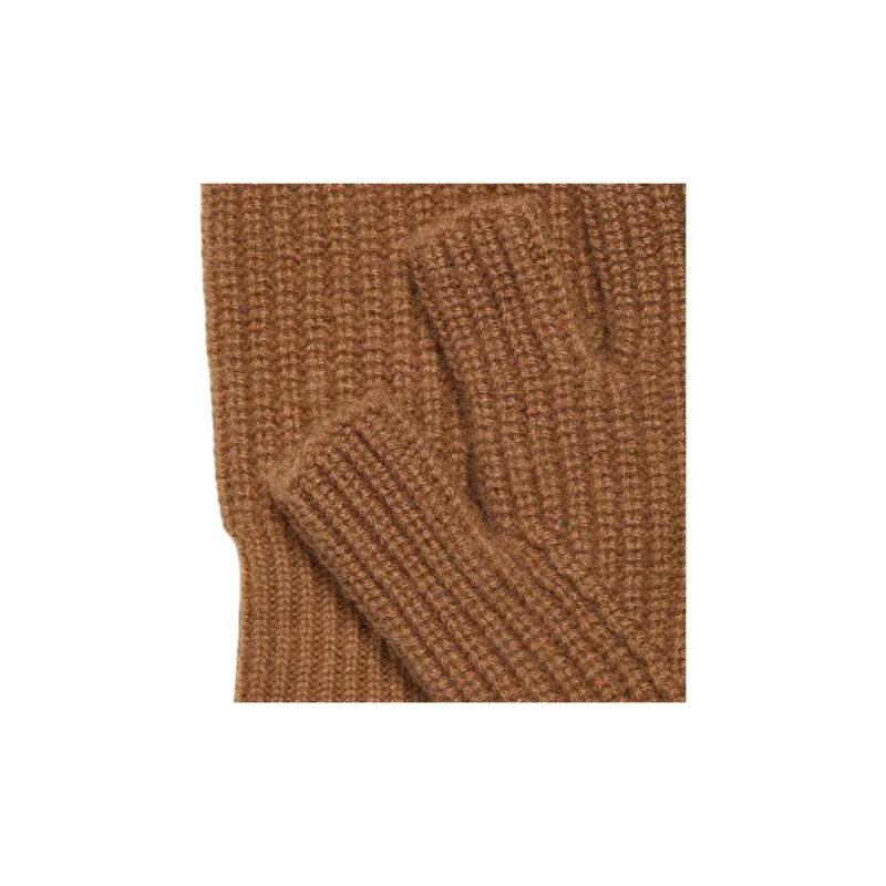 VINCE Cashmere Knit Gloves Women's Brown-2