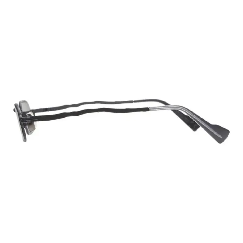 KUBORAUM Metal Acetate Rectangular Sunglasses Men's Black-1