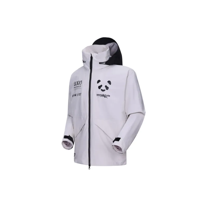 Panda Water Resistant Rainproof Windproof Windbreaker Jacket Unisex-26