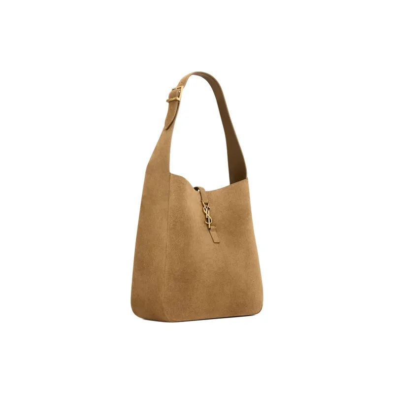 SAINT LAURENT LE5A7 Suede Large Hobo Handbag Shoulder Bag Women's Gold Leaf-1
