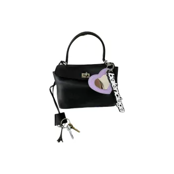 Balenciaga Old Cow Leather One Shoulder Handbag, Crossbody Bag Mini Women's Black