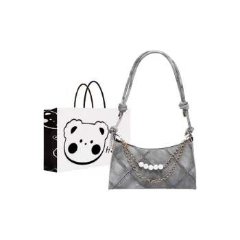 NX DOUGHNUT PU Shoulder Bag Regular Women's Black/Gray/Blue
