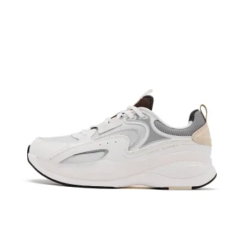 QIAODAN Cushioning Anti-Slip And Wear-Resistant Low-Top Casual Running Shoes Women's White Gray