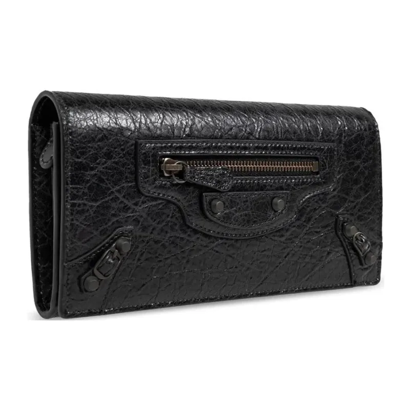 Balenciaga Lambskin Wallet Regular Women's Black-1