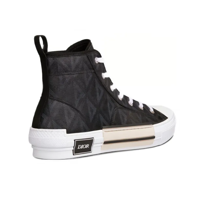 DIOR B23 High Top Black Cd Diamond-4