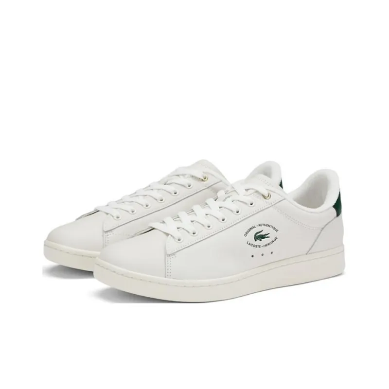 LACOSTE Slip Resistant Low Top Skateboard Shoes Men's Ecru-3