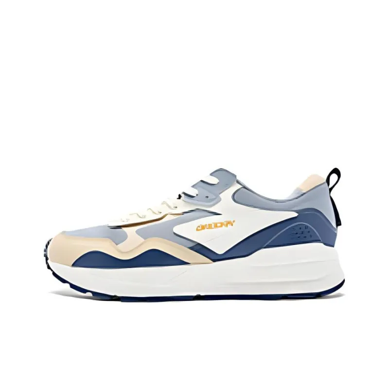 QIAODAN Slip Resistant Breathable Height Increasing Low Top Casual Shoes Men's Powder Blue/Ivory-0