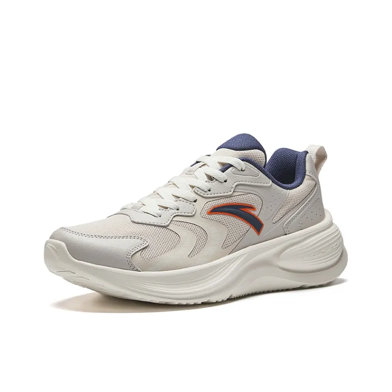 Anta Slip Resistant Abrasion Resistant Shock Absorbers Low Top Casual Running Shoes Men's Gray-1