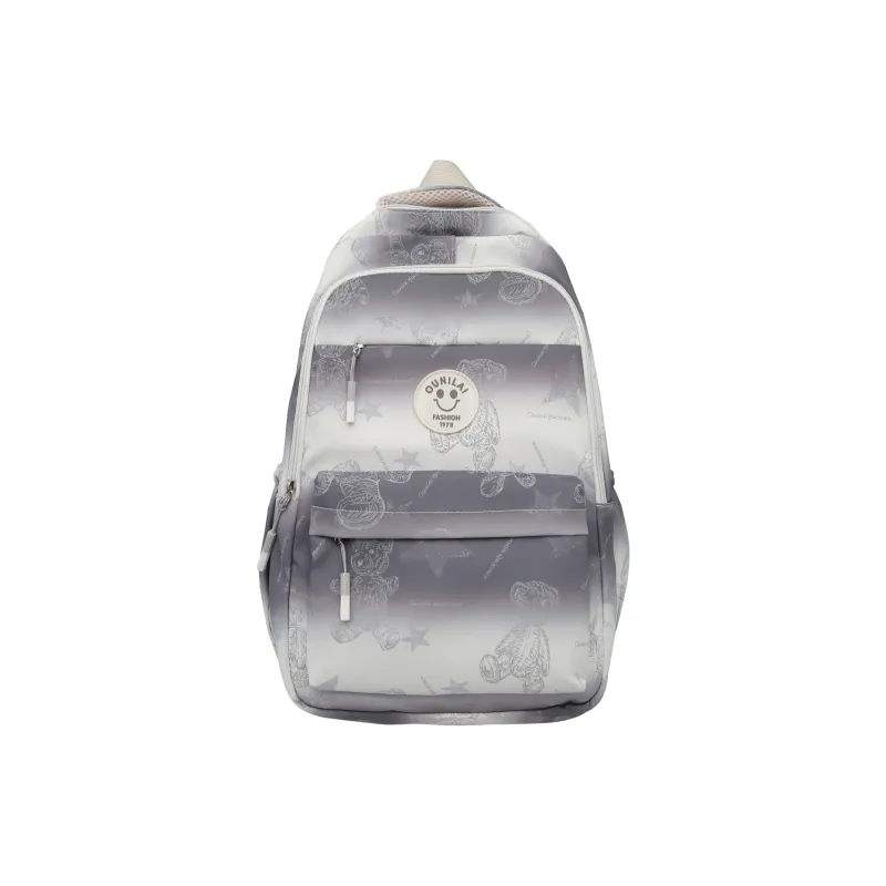 BAODIDAISHU Nylon Fabric Backpack And Laptop Bag Unisex Gray/Purple/Blue/Pink-0