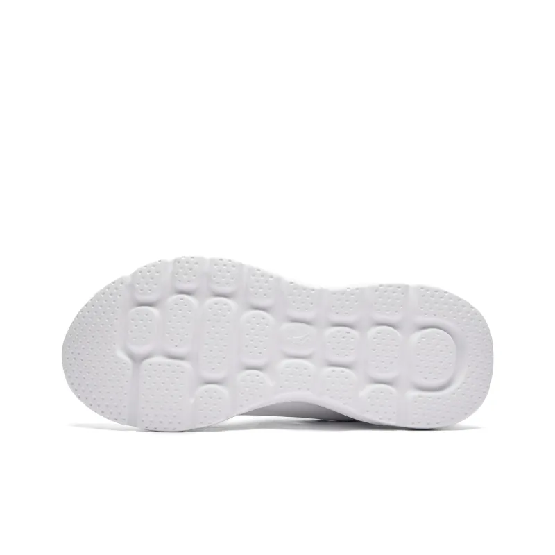 QIAODAN Anti Slip Wear Resistant Water Resistant Lightweight Low Top Casual Running Shoes Men's White Blue-4