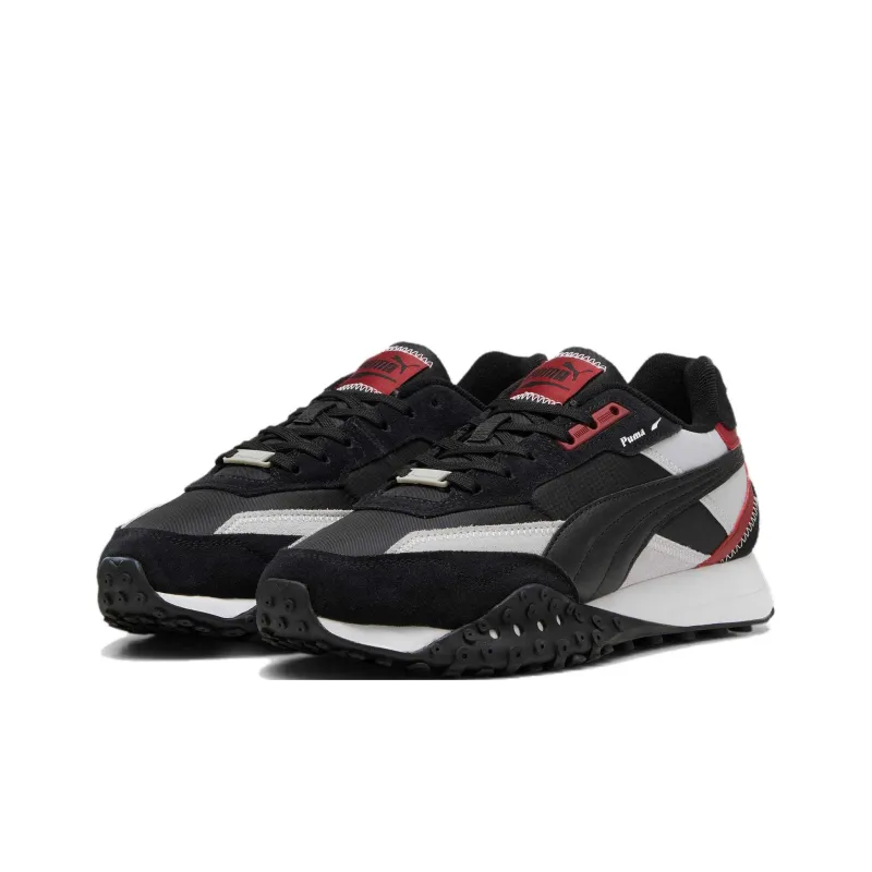 PUMA Blktop Rider Anti Slip Wear Resistant Low Top Casual Shoes Unisex Black Gray Color-2