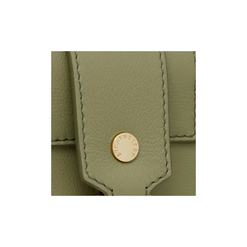 Strathberry Smooth Calf Leather Crossbody Bag Shoulder Bag Mini Women's Green-3